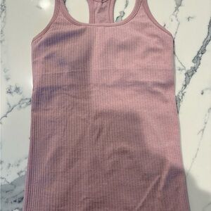 lululemon athletica Ribbed Racerback Tank Top in Dusty Pink